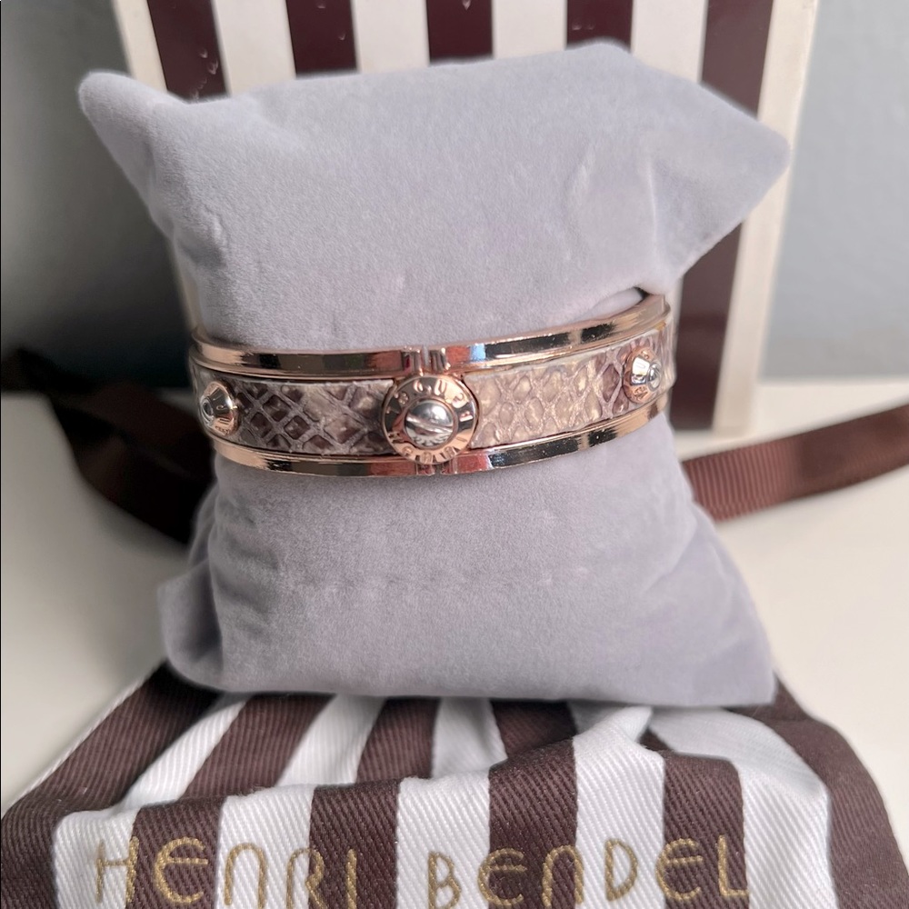Henri Bendel Rose Gold Snake Bangle Bracelet - New!
